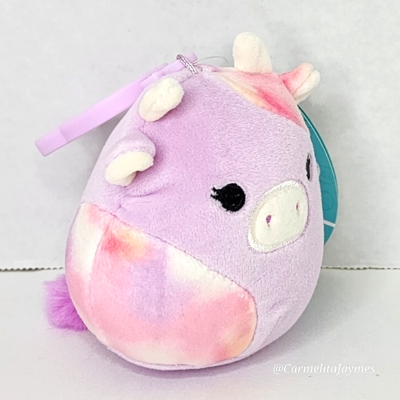 SURI 🌄🐮 FTM Lavender & Pink Tie Dye Sunset Cow Clip Original Squishmallow NWT - Picture 6 of 9
